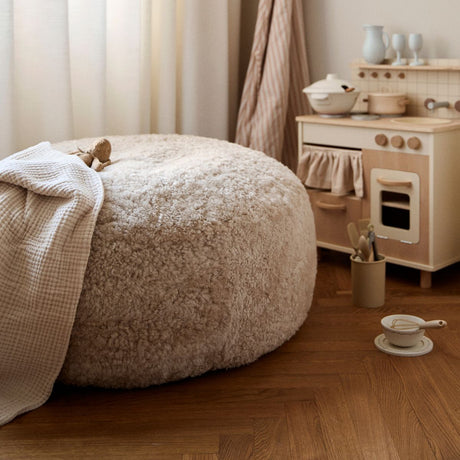 Round Sheepskin Bean Bag | Short Wool | Ø75 cm Anthracite