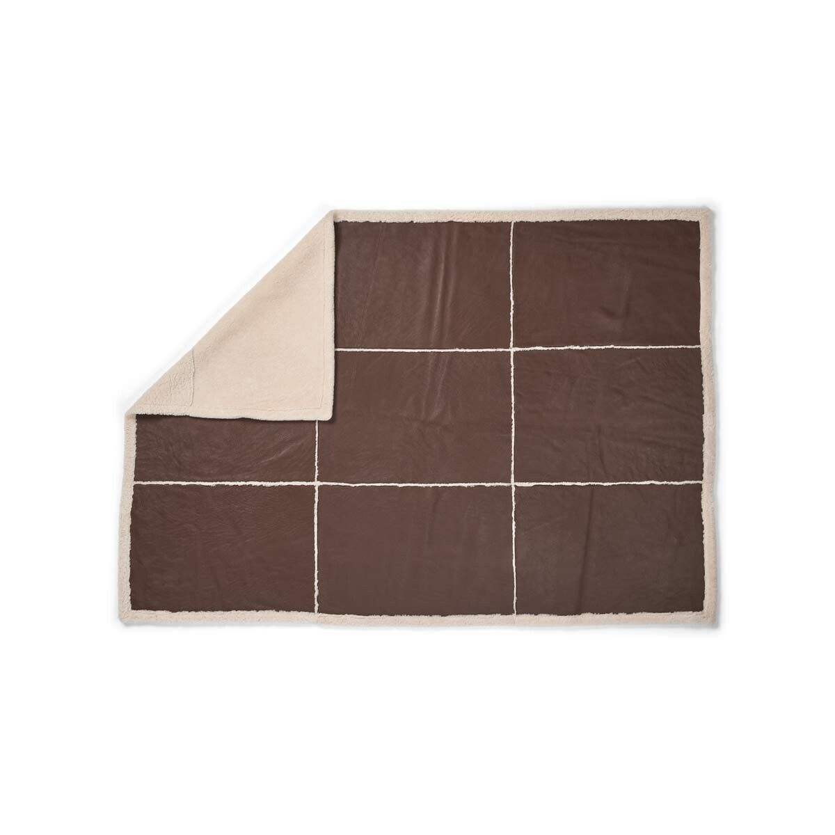Addison Throw | Double Face Sheepskin | Short Wool Choco/Beige