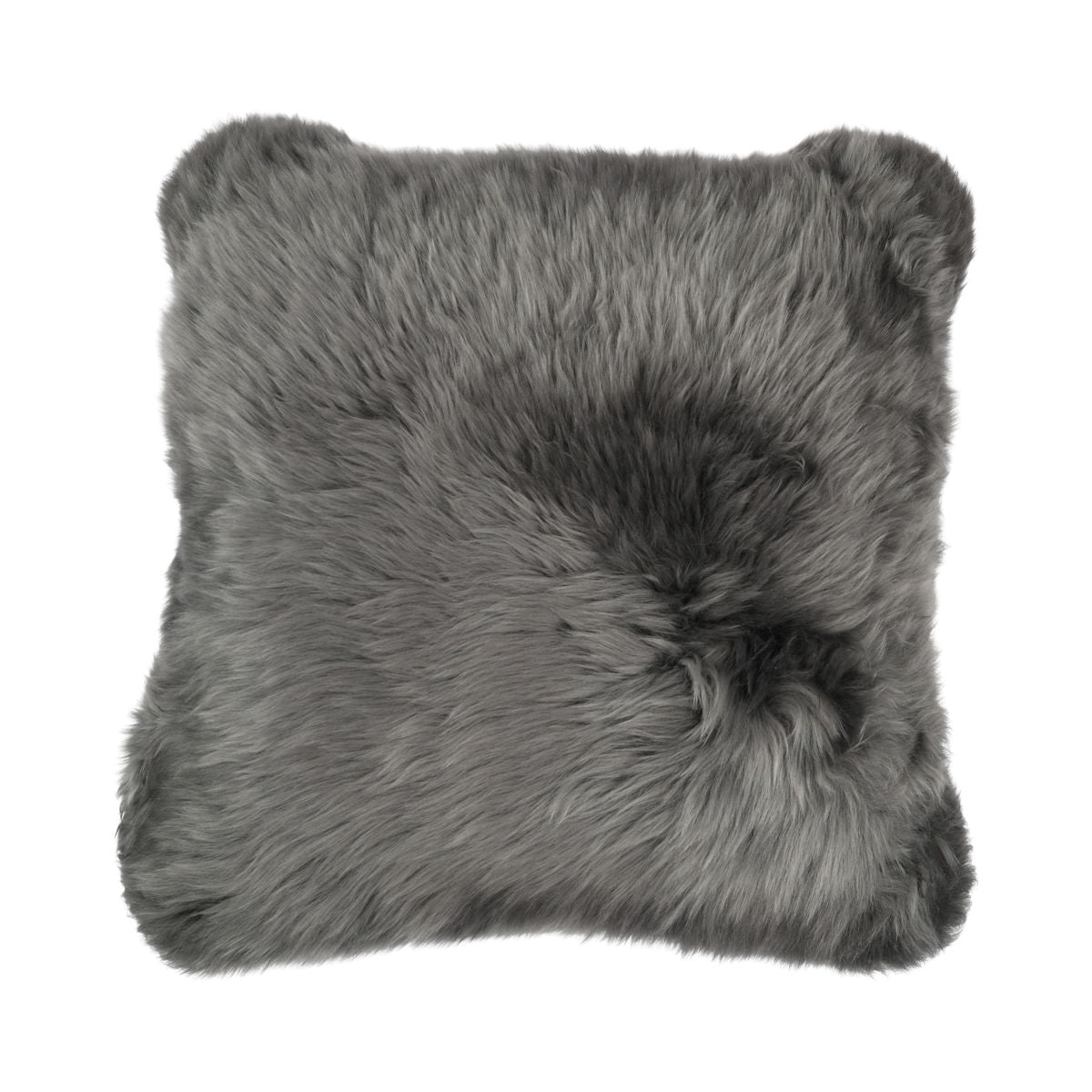 Sheepskin Cushion | Long Wool | New Zealand | 50x50 cm Steel