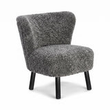 Emily Lounge Chair | Short Wool Graphite