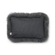 Long Wool Sheepskin Cushion | 34x52 cm Rock/Steel