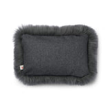 Long Wool Sheepskin Cushion | 52x52 cm | 34x52 cm Rock/Steel