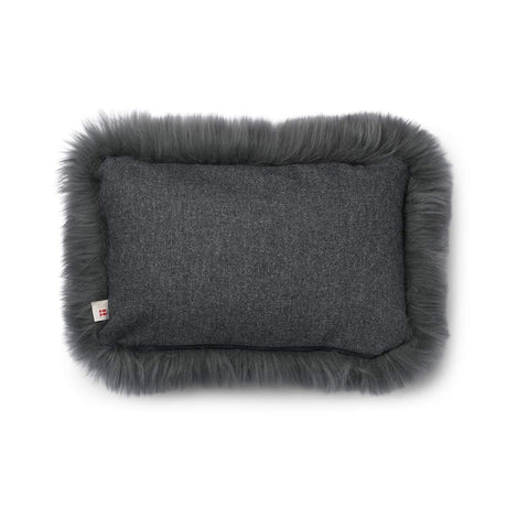 Long Wool Sheepskin Cushion | 52x52 cm | 34x52 cm Rock/Steel