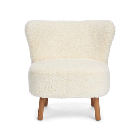 Emil Lounge Chair | Short Wool Ivory