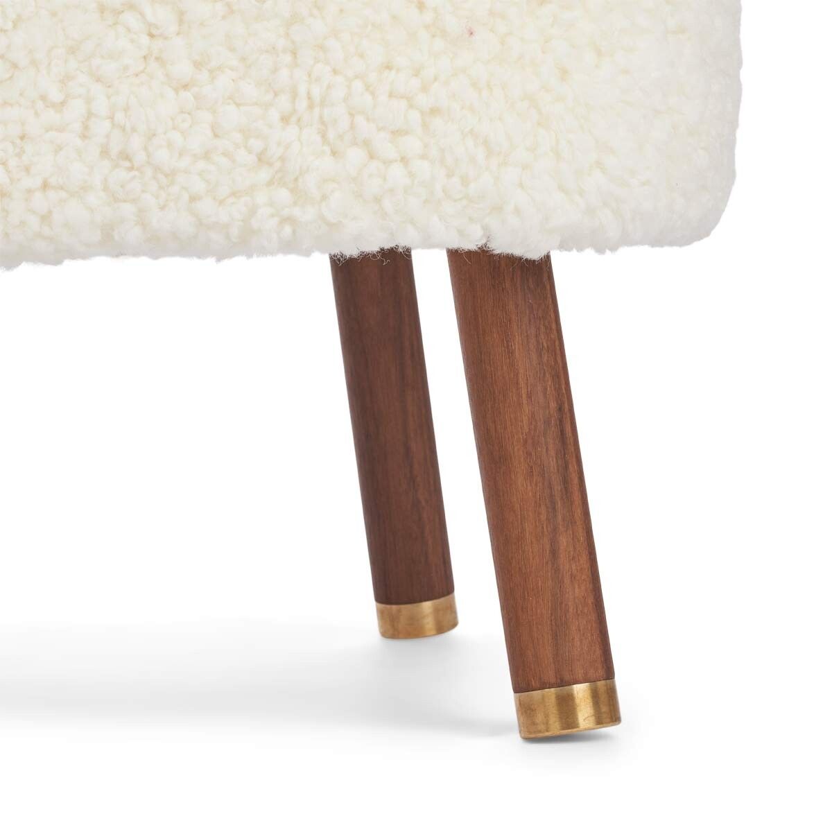 Emil Foot Rest | Short Wool Ivory