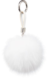 Pom Pom Keyring White