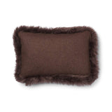 Wool Cushion | LW trim  | 34x52 cm Brown/Chocolate