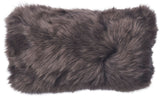 Long-Wool Sheepskin Cushion | Doublesided | 41x66 cm Walnut