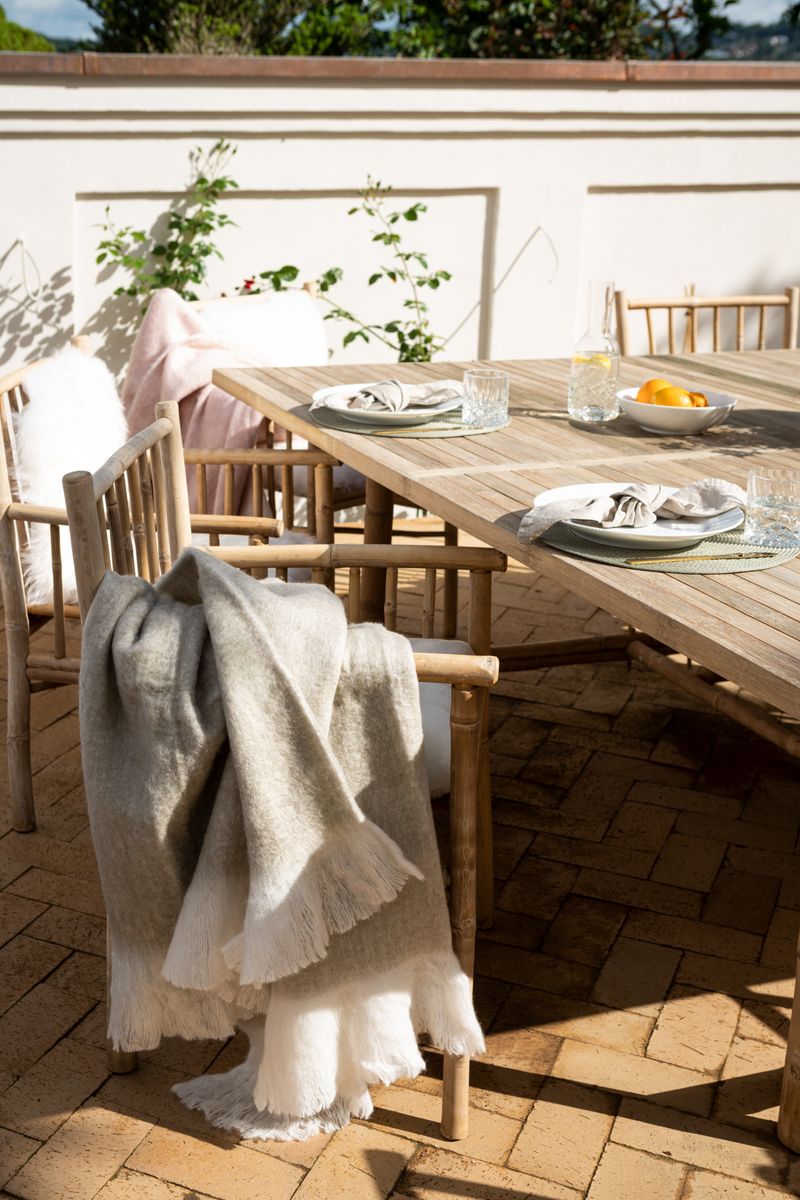 Throw of Mohair Wool | 130x170 cm Light Beige