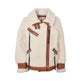 Nicki Jacket Leather Brown/Ivory