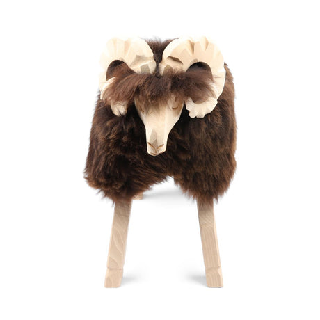 Alpine Sheep Sculpture Natural Brown