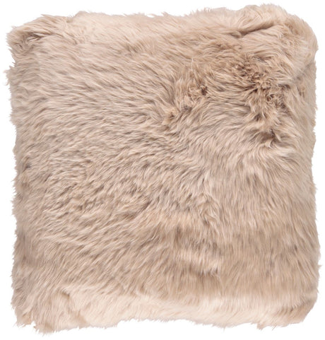 Long-Wool Sheepskin Cushion | 50x50 cm Warm Sand