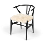 Seat Cover | With Backing | Long Wool | New Zealand | 40x40 cm Linen