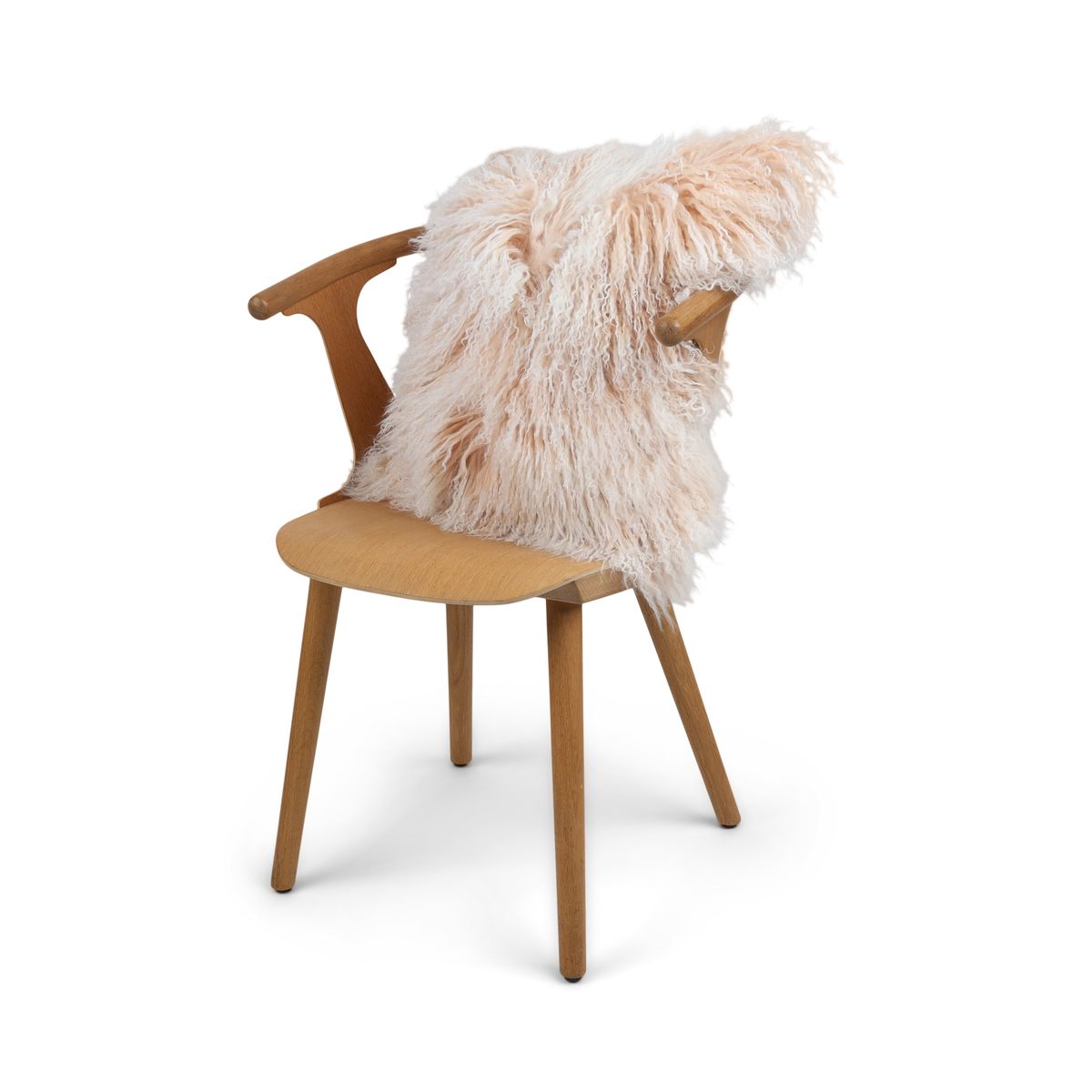 Sheepskin Cushion | Mongolian | 50x50 cm Arctic Sunrise