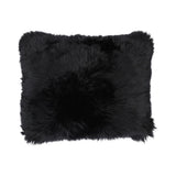 Sheepskin Cushion | Long Wool | New Zealand | 35x45 cm Black