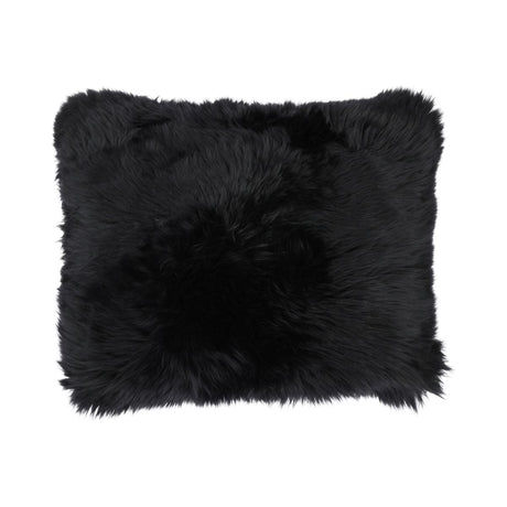 Sheepskin Cushion | Long Wool | New Zealand | 35x45 cm Black