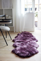 New Zealand Sheepskin | Long Wool | Rug 180 cm Aubergine