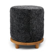 Simon Stool | Short Wool | D46xH52 cm Anthracite