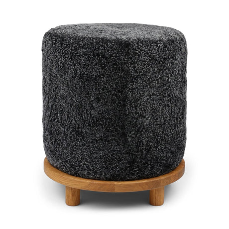 Simon Stool | Short Wool Anthracite
