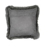 Sheepskin Cushion | Long Wool | New Zealand | 50x50 cm Light Grey
