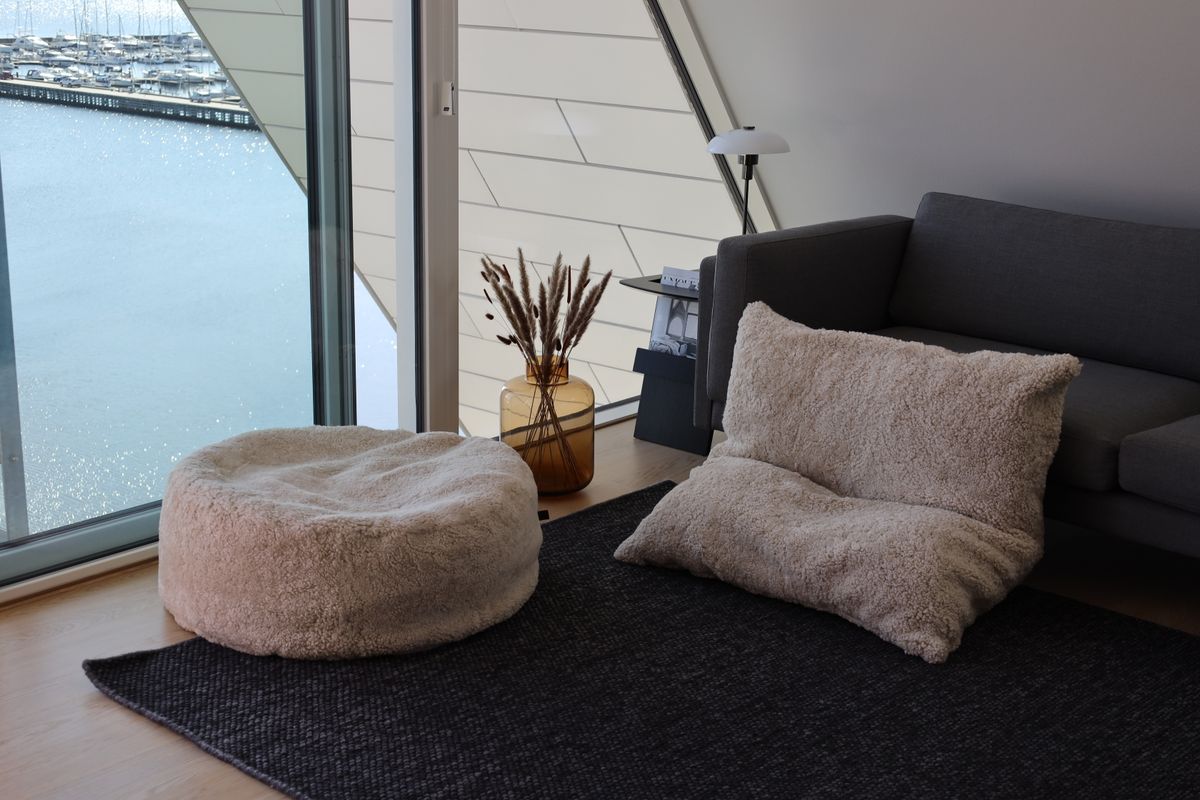 Round Sheepskin Bean Bag - Sheepskinhouse.co.uk