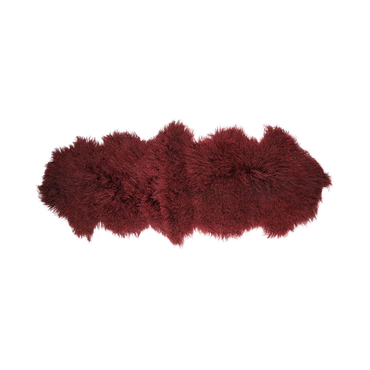Double Tibetan Sheepskin | 150 x 55 cm Burgundy