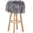 Theo Bar Stool + Cover | Oak Legs | Icelandic Sheepskin Grey Brisa