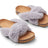 Lilly Cross Slipper Light Grey