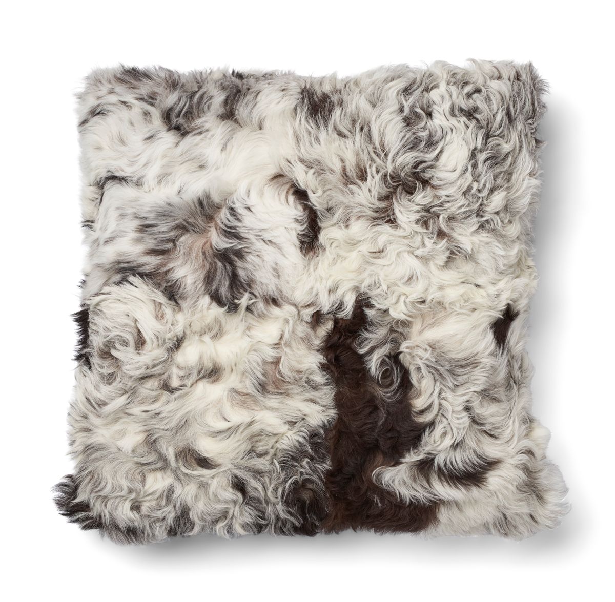 Tigrado Lamb Cushion | Doublesided Black/White Mix