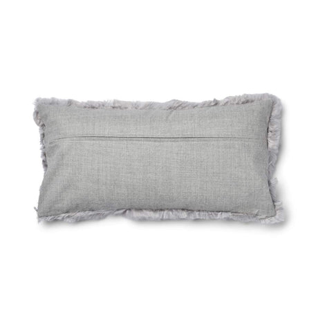 Alpaca Cushion | Long Wool Light Grey