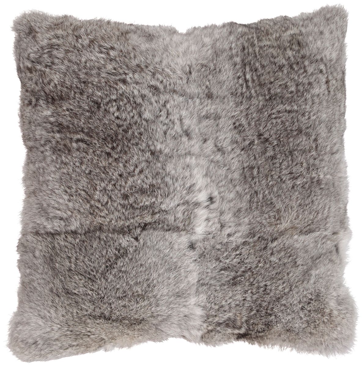 Rabbit/Wool Cushion | 40x40 cm Natural Grey