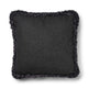 Short-Wool Sheepskin Cushion | SW trim | 52x52 cm Charcoal/Anthracite