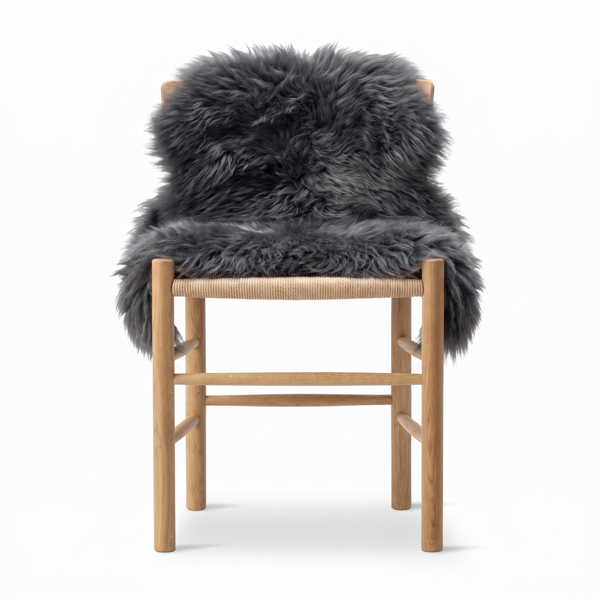 New Zealand sheepskin. 90 cm. Long wool. Premium Quality.