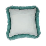 Sheepskin Cushion | Long Wool | New Zealand | 50x50 cm Turquoise
