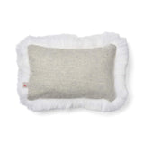 Long Wool Sheepskin Cushion | 52x52 cm | 34x52 cm Silver/Ivory