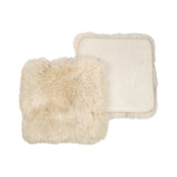 Seat Cover | With Backing | Long Wool | New Zealand | 40x40 cm Linen