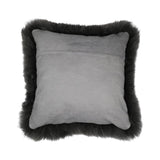 Sheepskin Cushion | Long Wool | New Zealand | 50x50 cm Steel