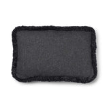 Short-Wool Sheepskin Cushion | SW trim | 52x52 cm | 34x52 cm Charcoal/Anthracite