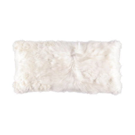 Alpaca Cushion | Long Wool White