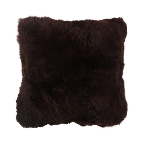 Alpaca Cushion | Long Wool Chocolate