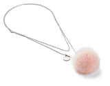 Necklace Pom Pom  Baby Pink