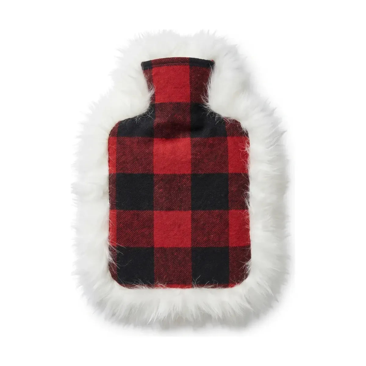 Hot Water Bottle | Sheepskin and Wool | 37x27 cm Rob Roy Tartan Red/Ivory