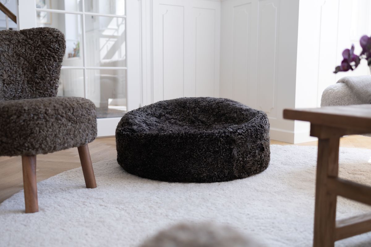 Round Sheepskin Bean Bag | Short Wool