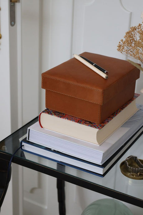 Leather Box | Set of 2 | Square Camel