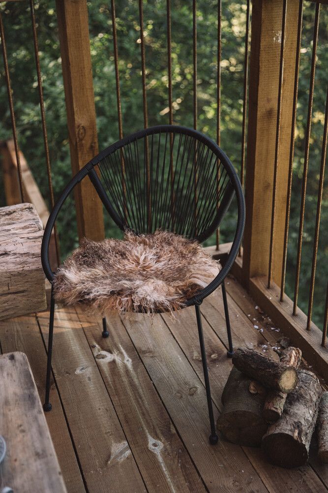 Tibetan Sheepskin Seat Cover | 38cm Burgundy