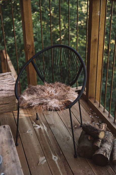 Tibetan Sheepskin Seat Cover | 38cm Burgundy