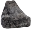 Sheepskin Bean Bag Chair | Long Wool | 100x100x80 cm Steel