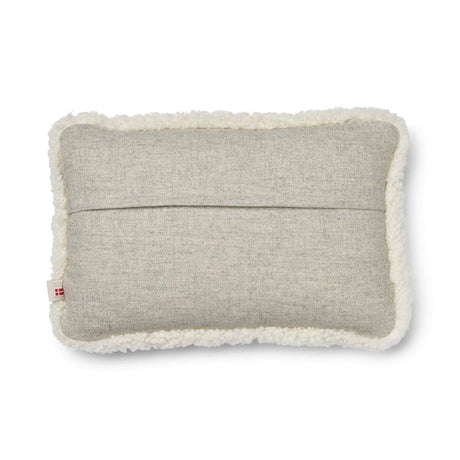 Short-Wool Sheepskin Cushion | SW trim | 52x52 cm | 34x52 cm Silver/Ivory