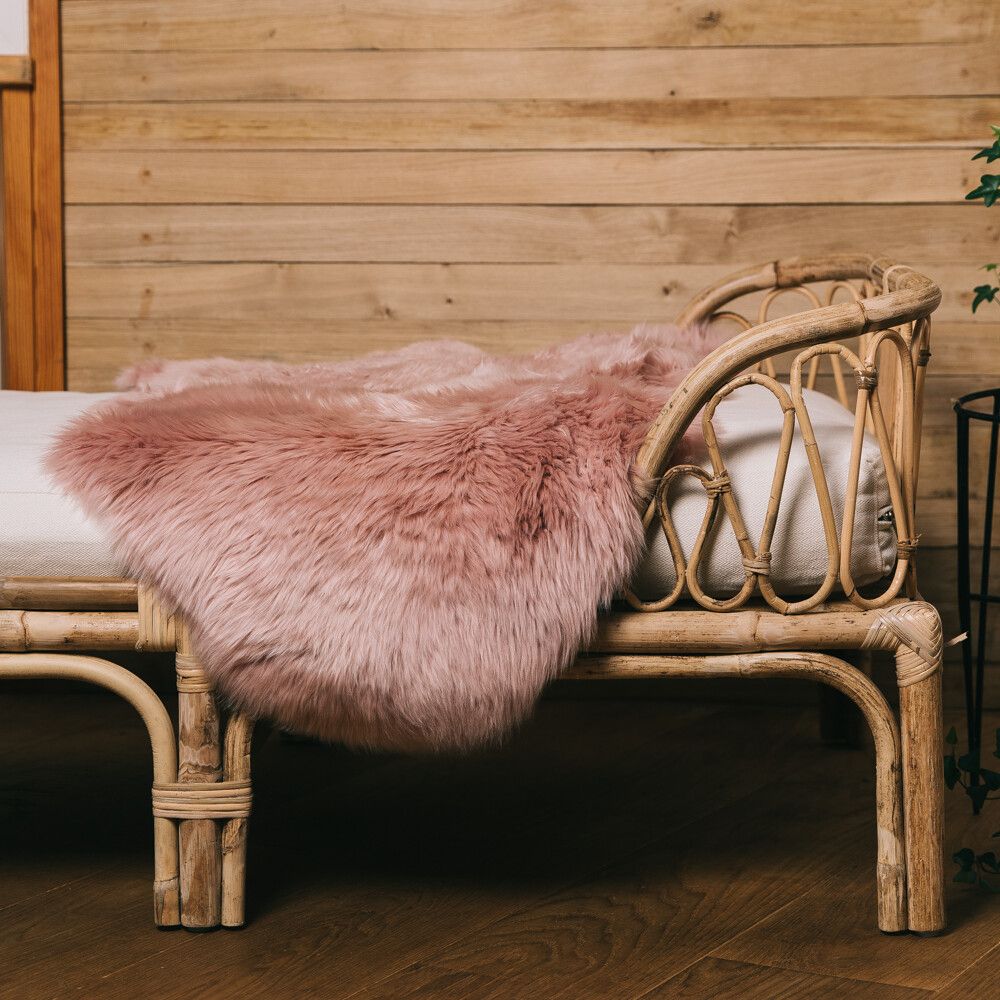 New Zealand Sheepskin | Long Wool | 100 cm Rosa