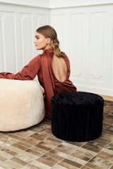 Round Moccasin Pouf | ø55xH46cm